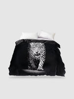 Housse de couette tigre 1 personne 140x200cm