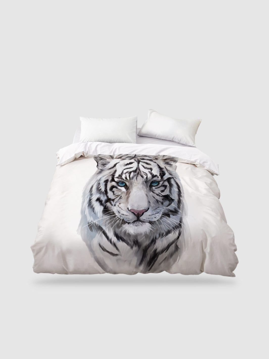 housse de couette tigre blanc - 140x200cm