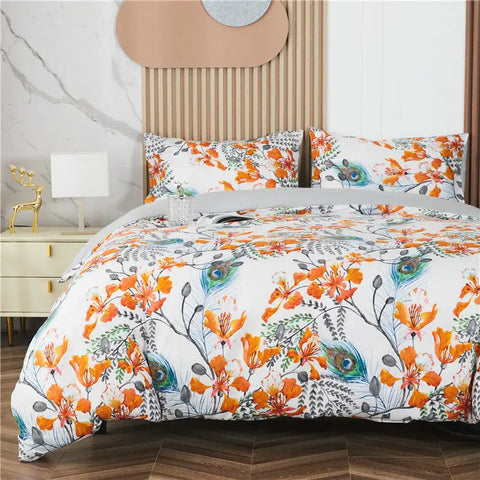 housse de couette a fleur