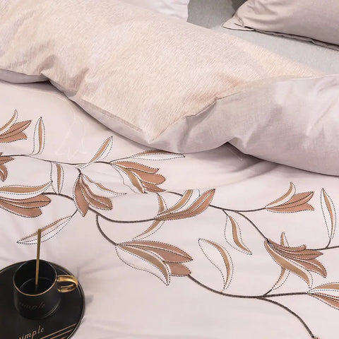 housse de couette motif floral