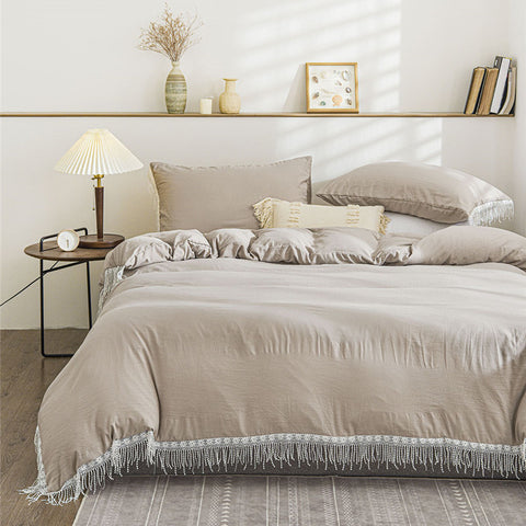 housse de couette pompon