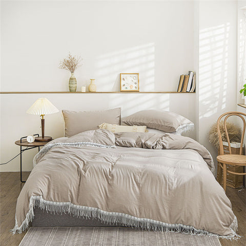 housse de couette pompon