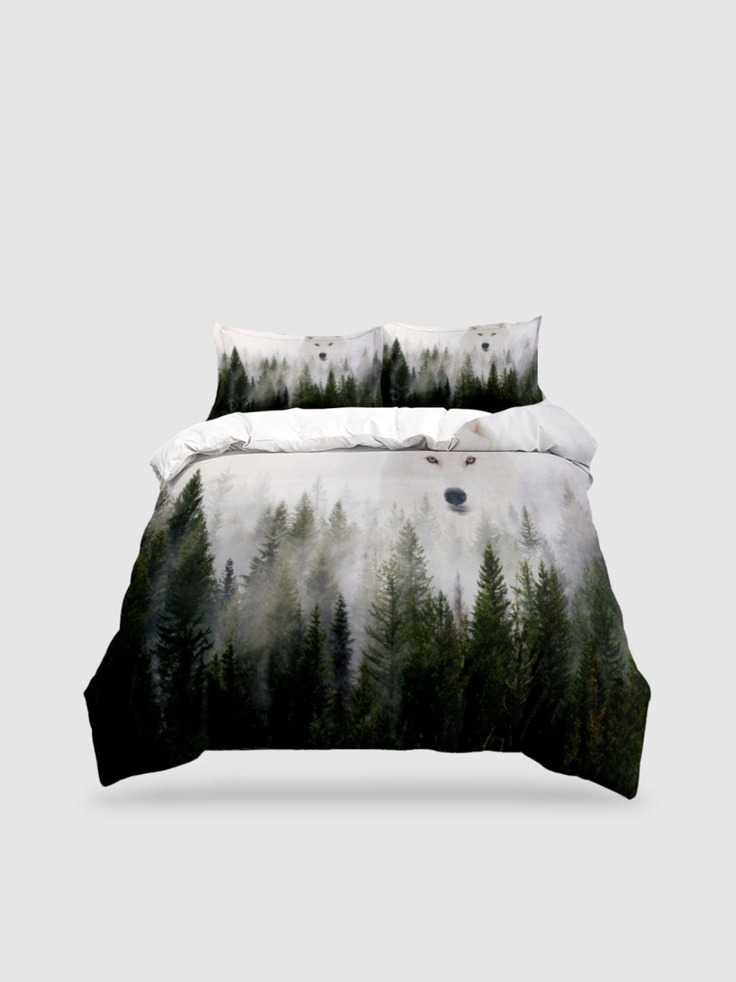 parure couette loup - 135x200cm
