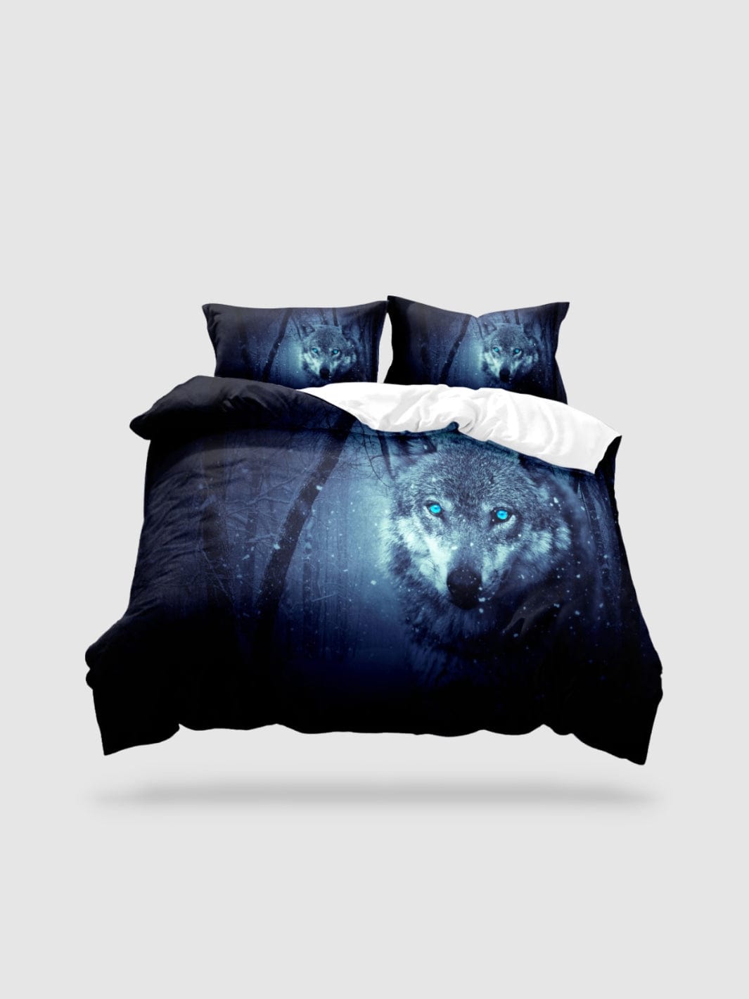 parure de lit 2 personnes loup - 135x200cm