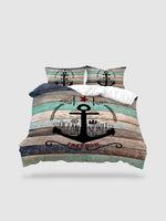parure de lit ancre marine - 135x200cm