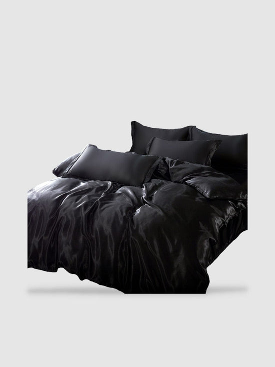 parure de lit en soie 150x200 Noir