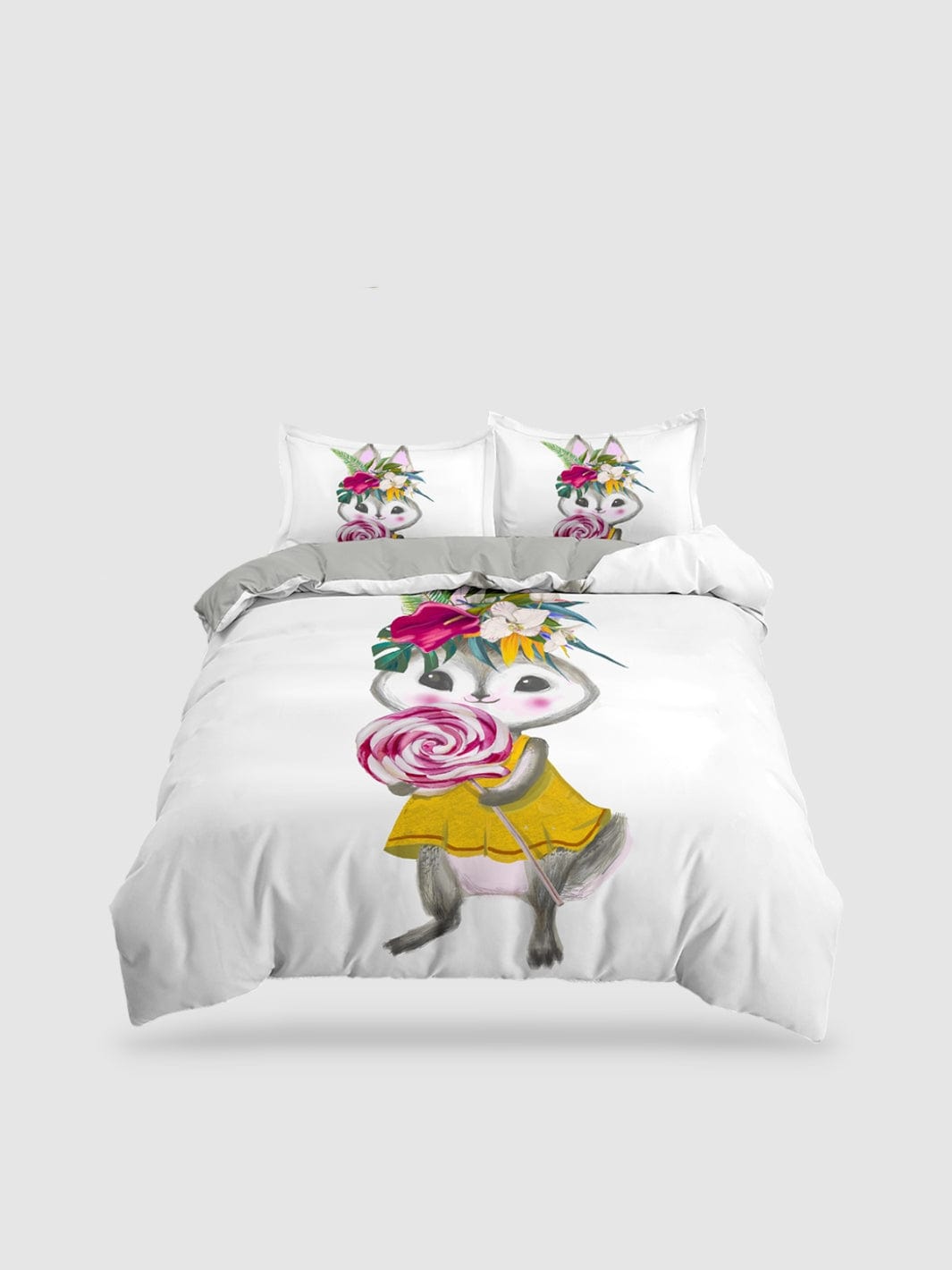 parure de lit lapin 2 personnes - 135x200cm 2PCS