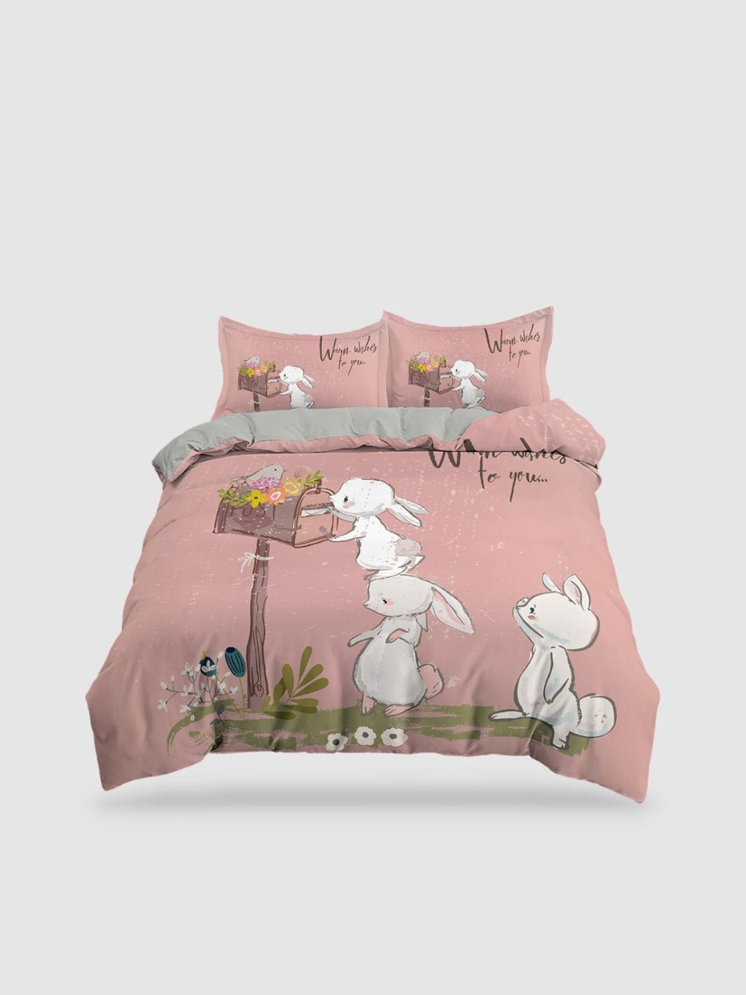 parure de lit lapin mignon - 135x200cm 2PCS