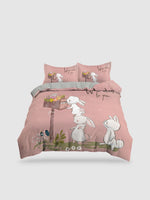 parure de lit lapin mignon - 135x200cm 2PCS