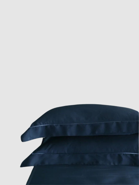 Taie d'oreiller en soie de murier 50x70 - Cover Housse Bleu