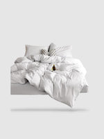 housse de couette unie 220x240 - Blanc