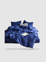 housse de couette unie 220x240 - Bleu