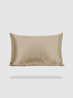 housse de coussin soie de murier 50x70 - Beige gris