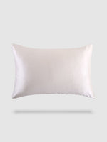 housse de coussin soie de murier 50x70 - Blanc