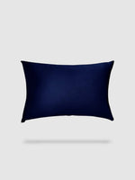 housse de coussin soie de murier 50x70 - Bleu nuit