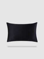 housse de coussin soie de murier 50x70 - Noir