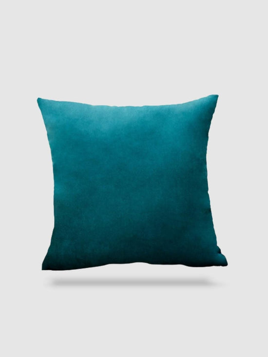 housse coussin velours 50x50  Turquoise