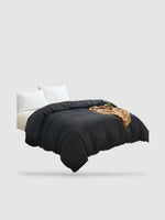 housse de couette 100 coton pas cher Noir