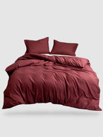 housse de couette 100 microfibre Rouge