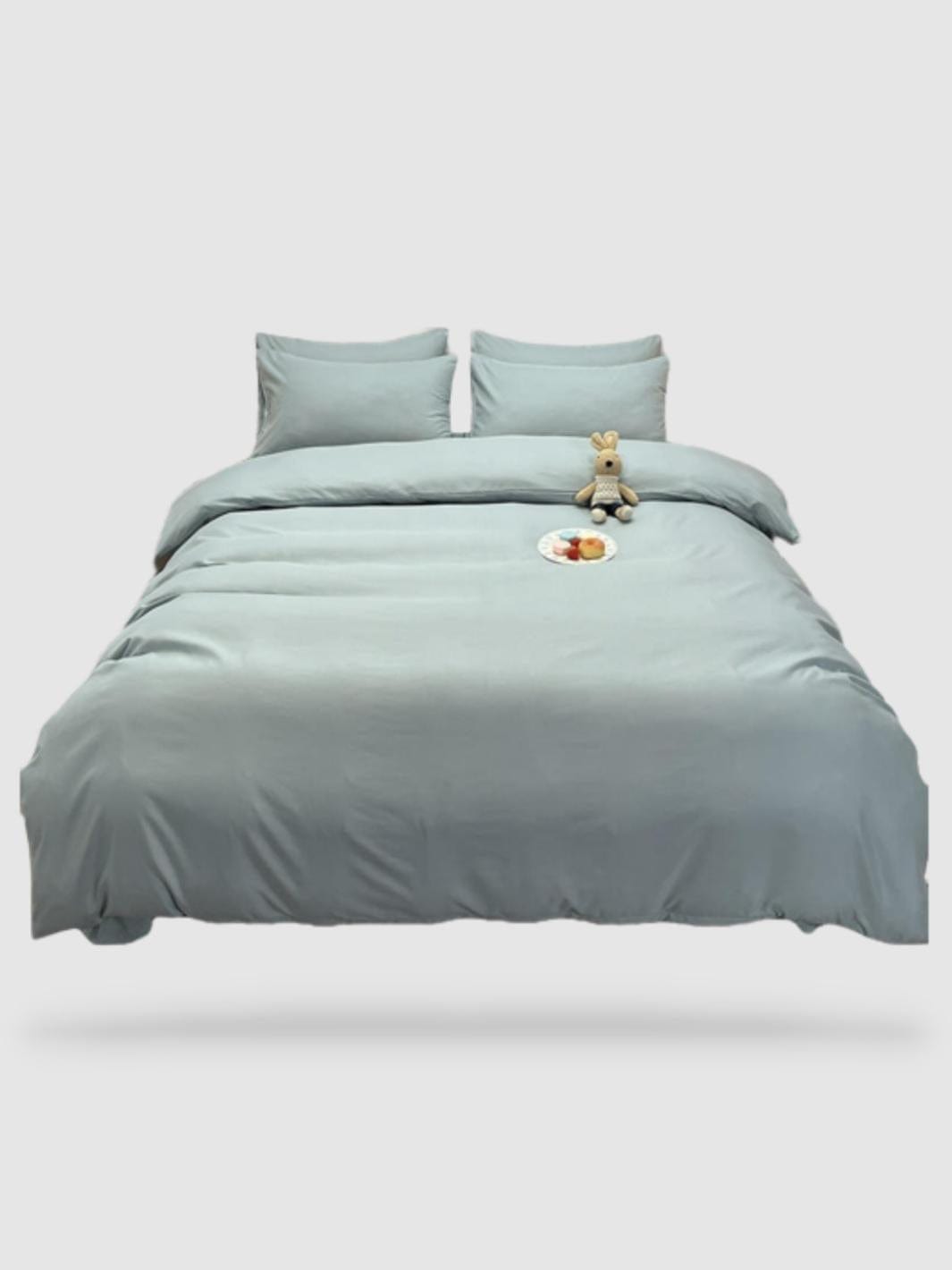 housse de couette couleur unie 140x200 - Bleu clair