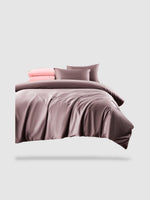 housse de couette haut de gamme 220x240 - Mauve