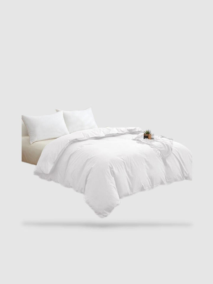 housse de couette en coton 200x230 - Blanc
