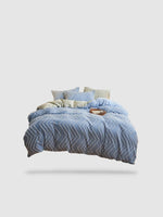 housse de couette brodée 150x200 - Bleu