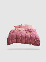 housse de couette brodée 150x200 - Rose clair