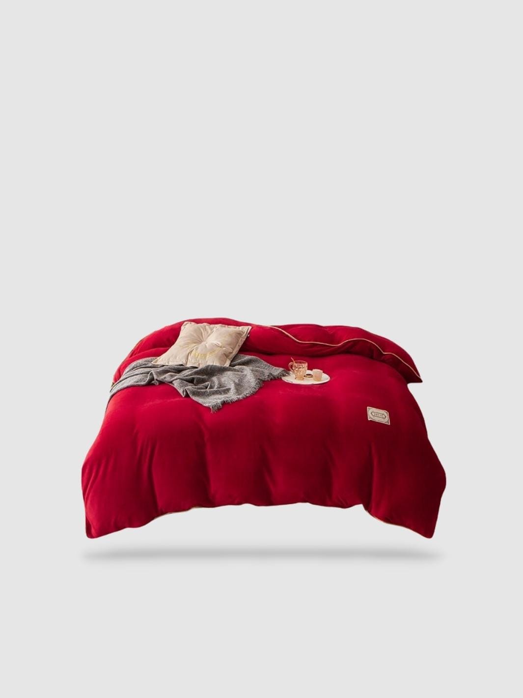 housse de couette hiver 150x200 - Rouge