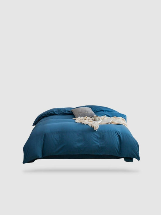 housse de couette 100% coton égyptien 150x200 - Bleu