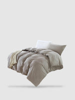 housse de couette coton lavé 180x220 - Beige clair