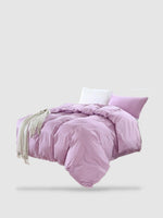 housse de couette coton lavé 180x220 - Violet pastel