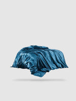 housse de couette coton satin Bleu