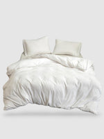 housse de couette en microfibre Blanc