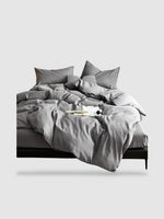 housse de couette en microfibre Gris