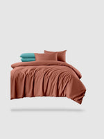 housse de couette haut de gamme 160x210 - Marron