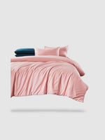 housse de couette haut de gamme 160x210 - Rose