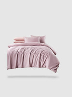 housse de couette haut de gamme 160x210 - Rose clair