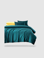 housse de couette haut de gamme 160x210 - Turquoise