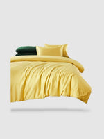 housse de couette haut de gamme coton  Jaune