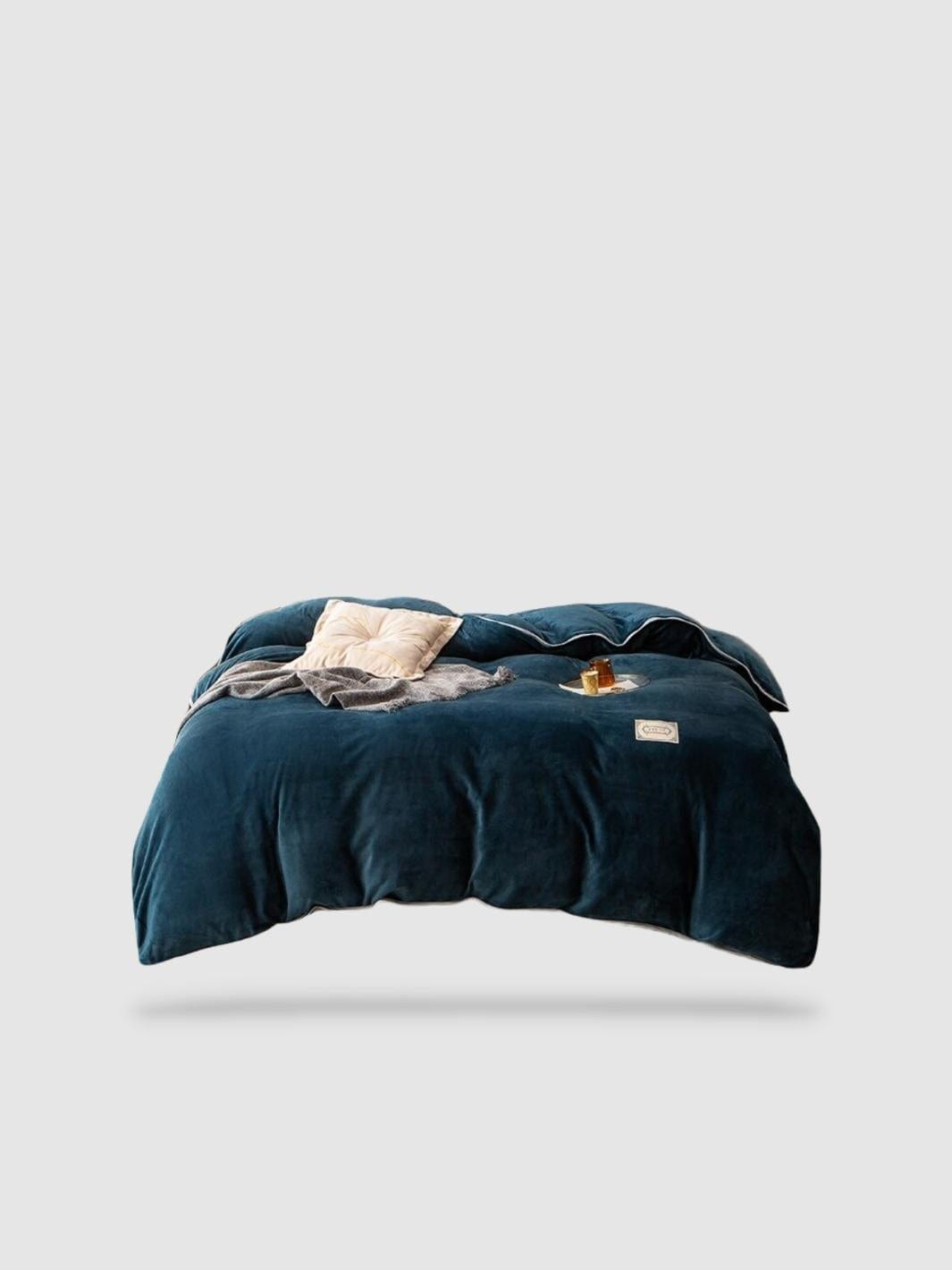 housse de couette hiver 180x220 - Bleu foncé