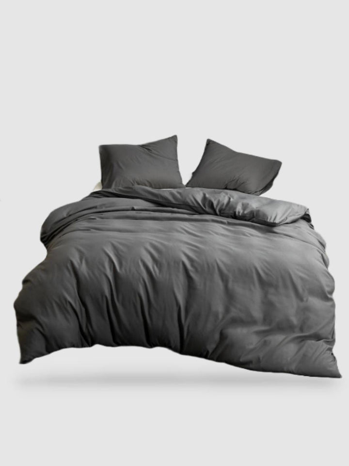 housse de couette microfibre 260x240 Gris foncé