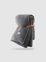 housse de couette polaire 220x240 - Gris foncé