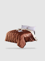 housse de couette soie Marron/beige