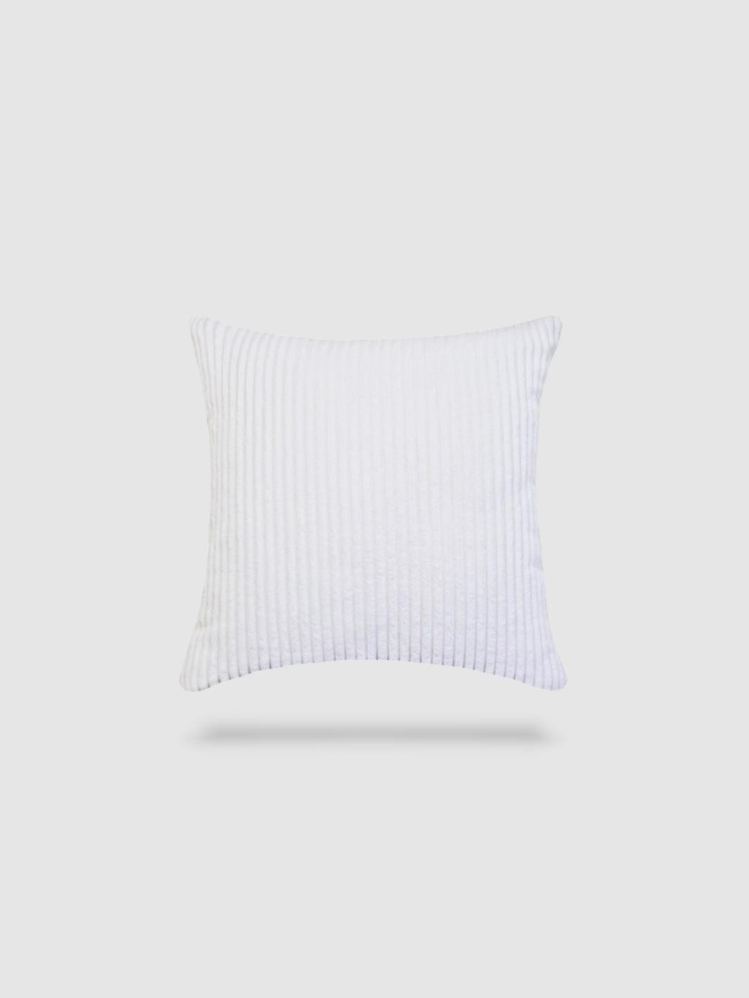 housse de coussin en velours côtelé 50x50 - Blanc