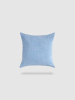housse de coussin en Velours côtelé 55x55 - Bleu clair