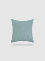housse de coussin en Velours côtelé 55x55 - Bleu pastel