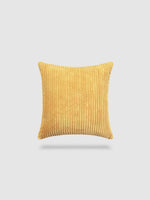 housse de coussin 55x55 cm jaune velours Orange