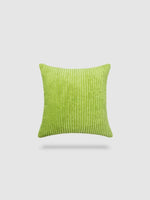 housse de coussin en Velours côtelé 55x55 - Vert citron