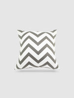 housse de coussin blanche coton 70x70 / Gris foncé